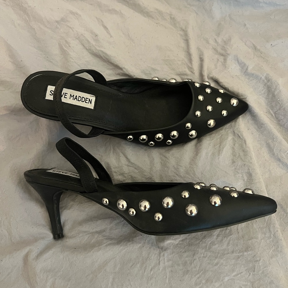steve madden meteor studded low heels